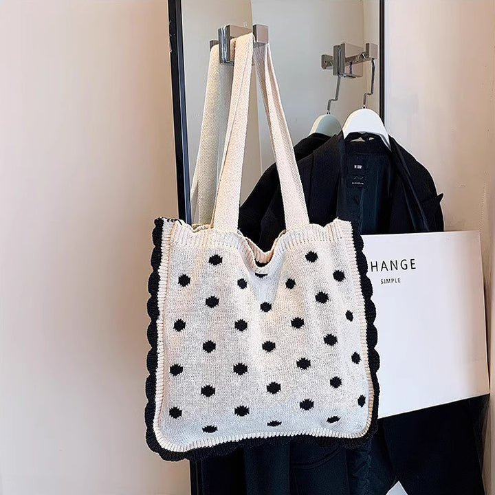 Off White Printed Two Handles Shoulder Bag