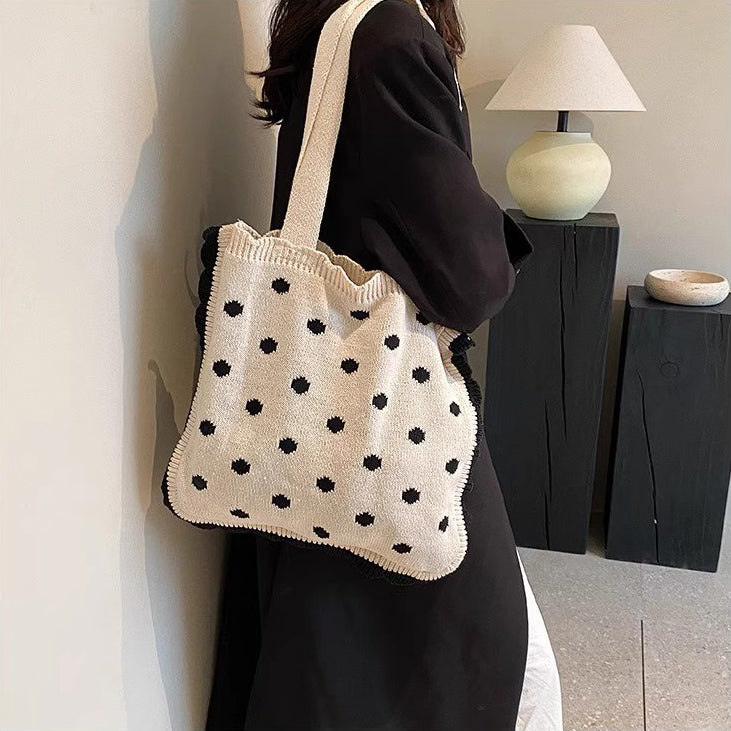 Off White Printed Two Handles Shoulder Bag