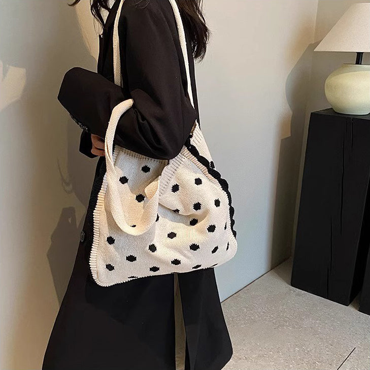 Off White Printed Two Handles Shoulder Bag