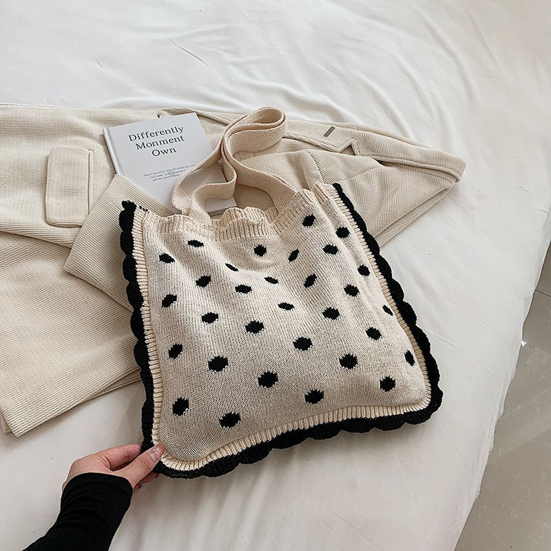 Off White Printed Two Handles Shoulder Bag