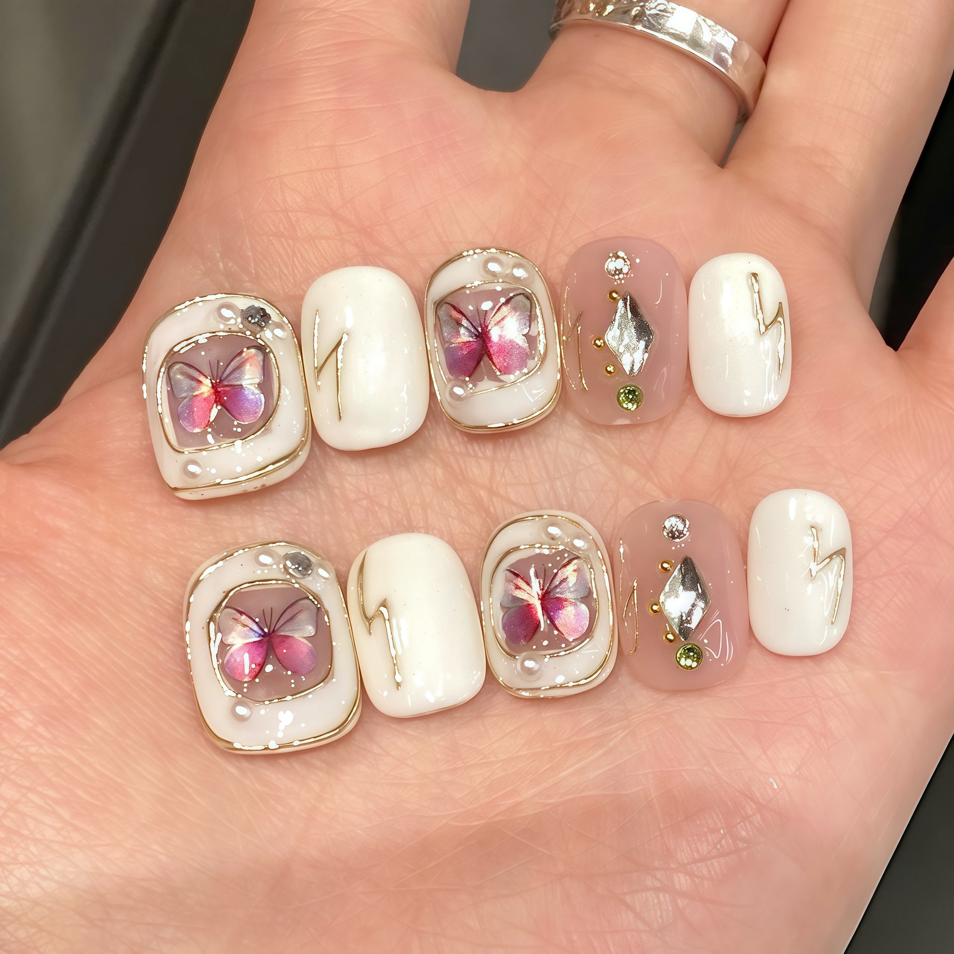 Set Of 10 Reusable Artificial Nail Extension