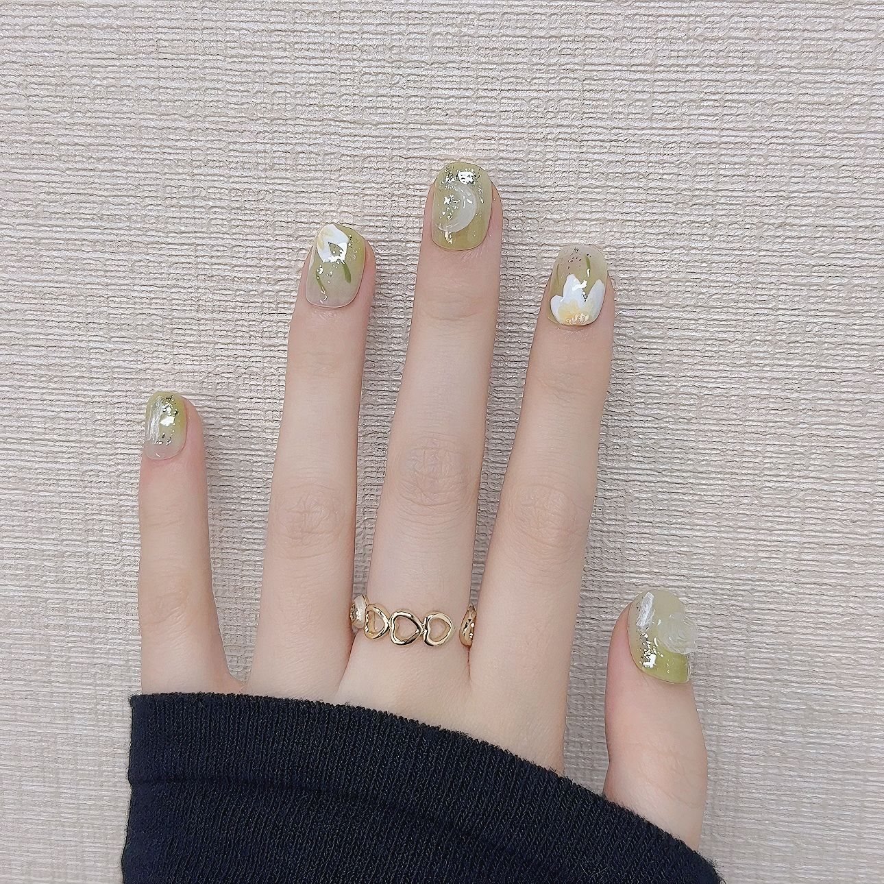 10 Pc Green Colour Nail Extension