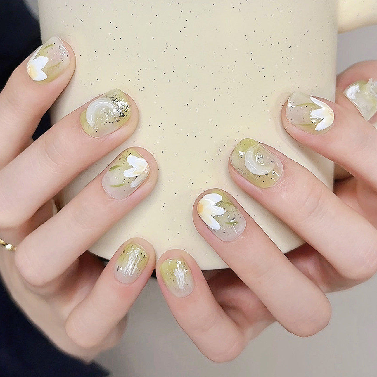 10 Pc Green Colour Nail Extension