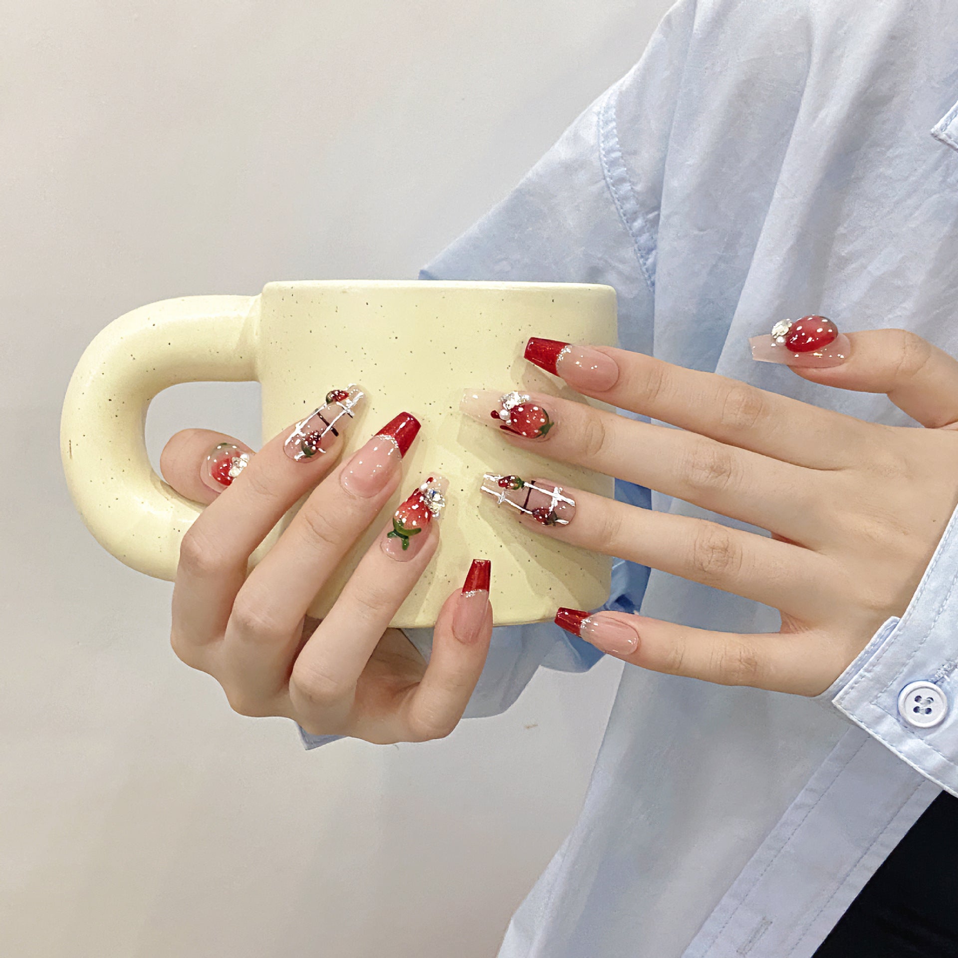 Set Of 10 Artificial Reusable Nails