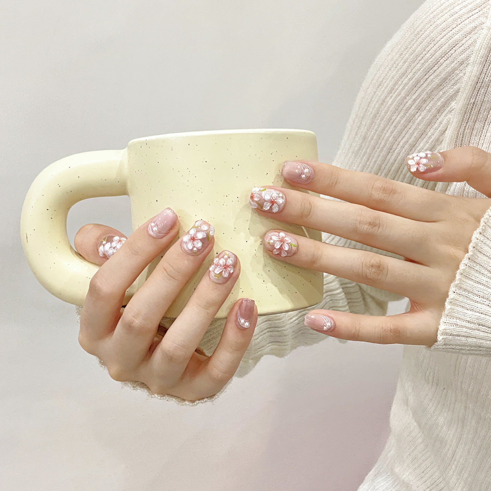Set Of 10  Nail Extension - Pink