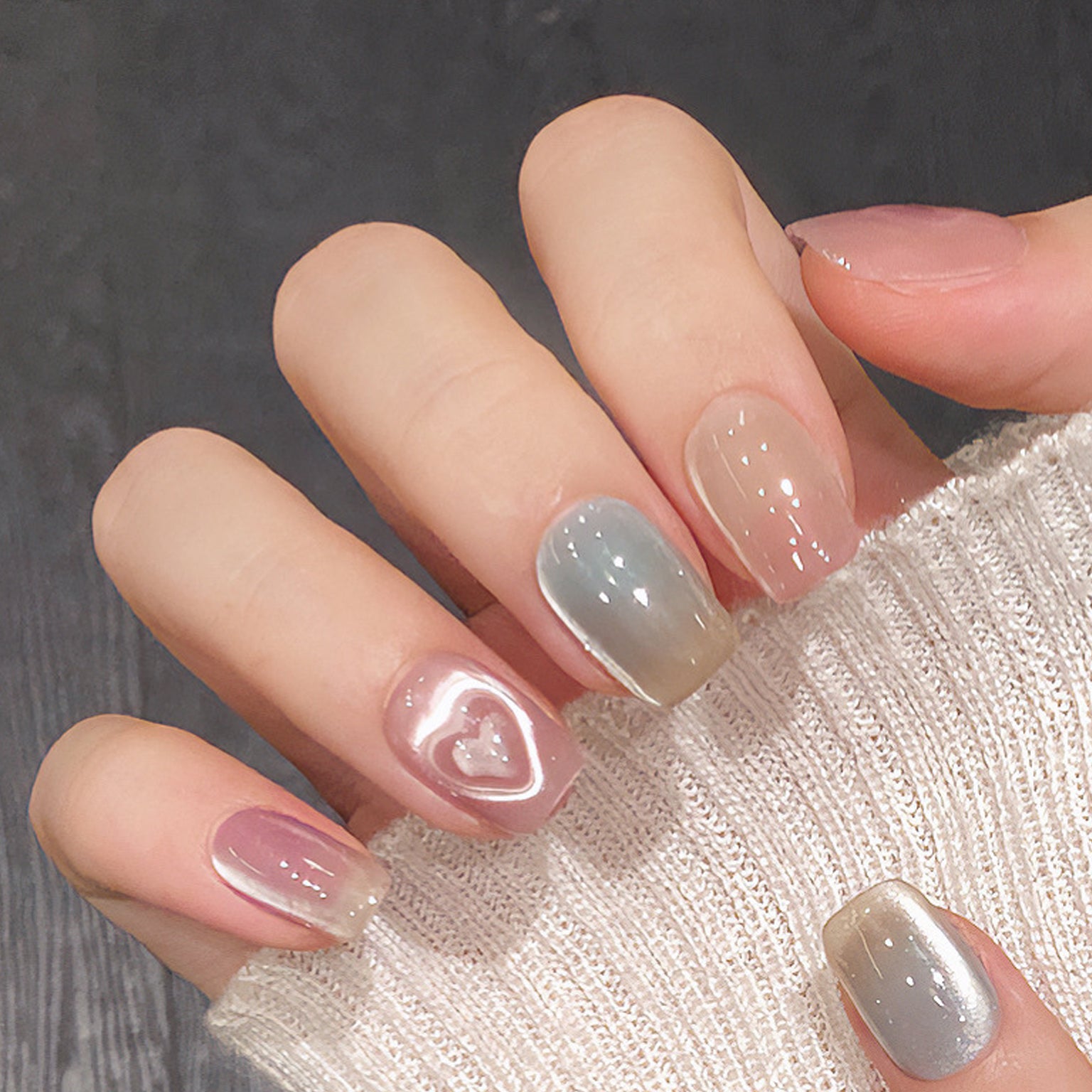 Set Of 10 Artificial Reusable Nails