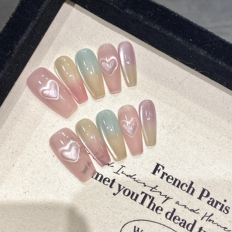 Set Of 10 Artificial Reusable Nails