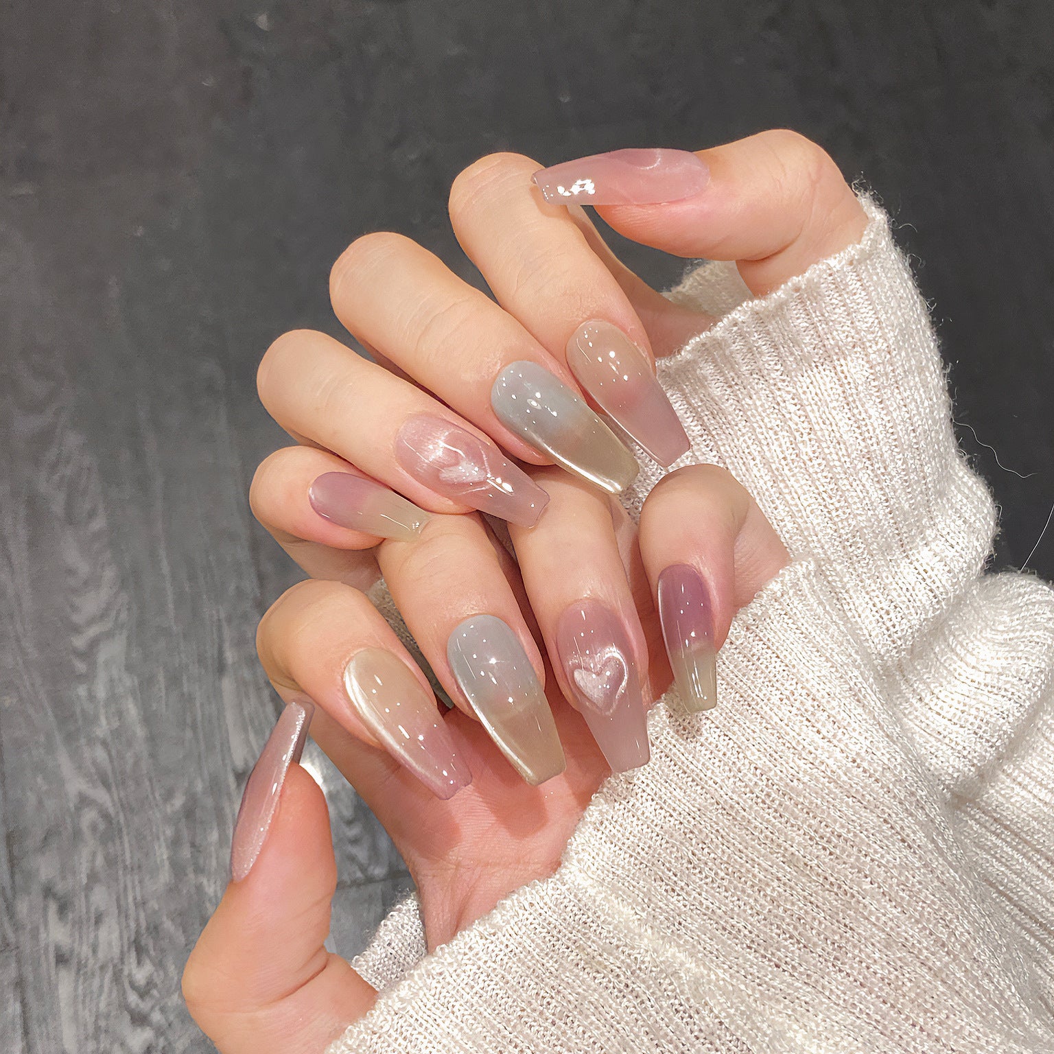 Set Of 10 Artificial Reusable Nails