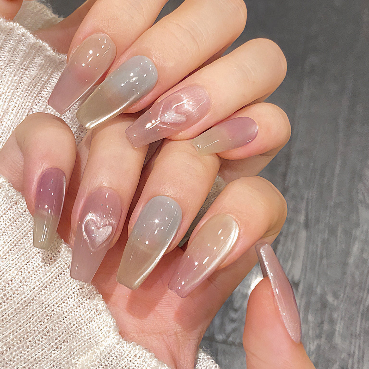 Set Of 10 Artificial Reusable Nails