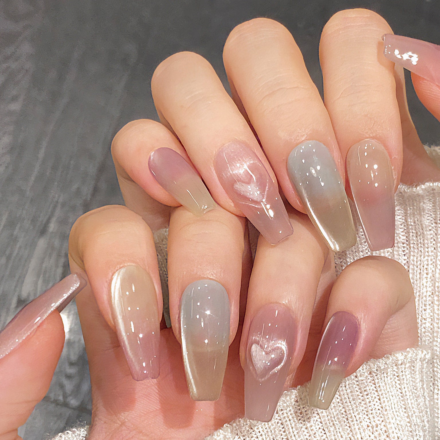 Set Of 10 Artificial Reusable Nails