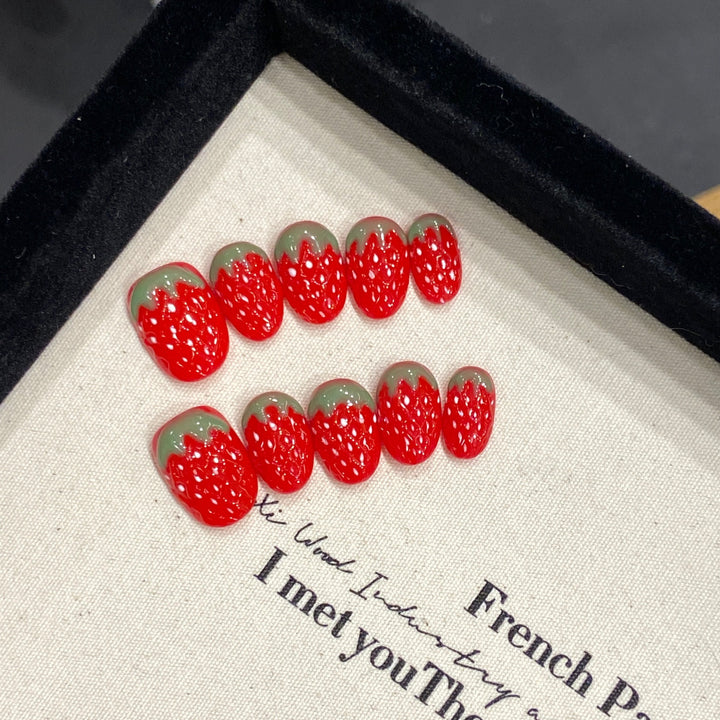 Set Of 10 Nail Extension - Red
