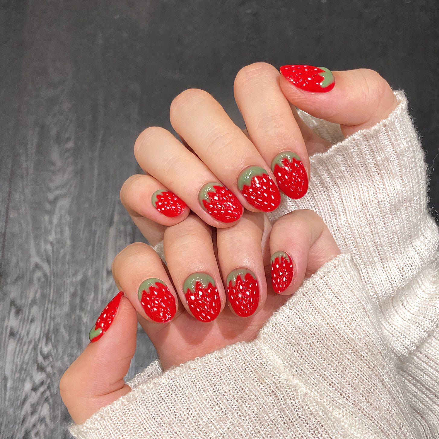 Set Of 10 Nail Extension - Red