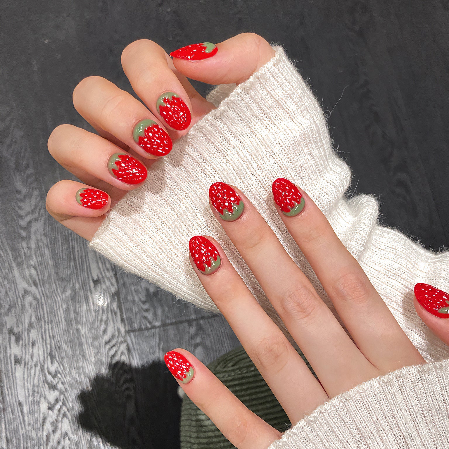 Set Of 10 Nail Extension - Red