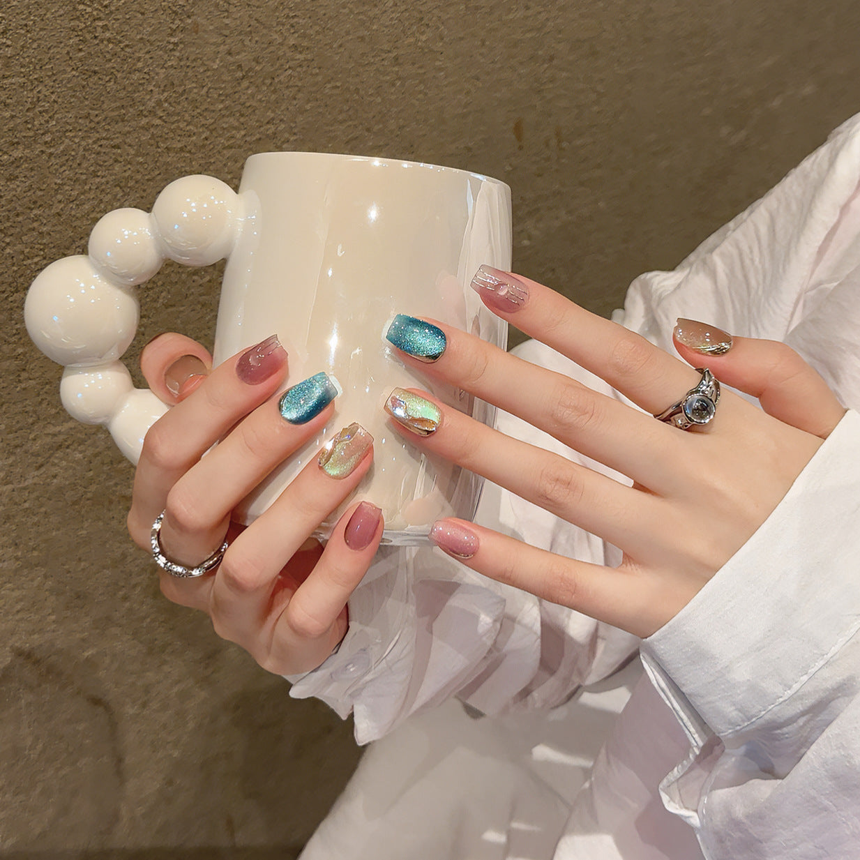 Set Of 10 Artificial Reusable Nails