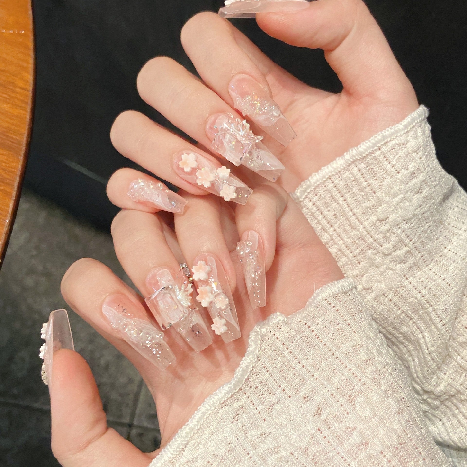 Set Of 10  Nail Extension - Pink