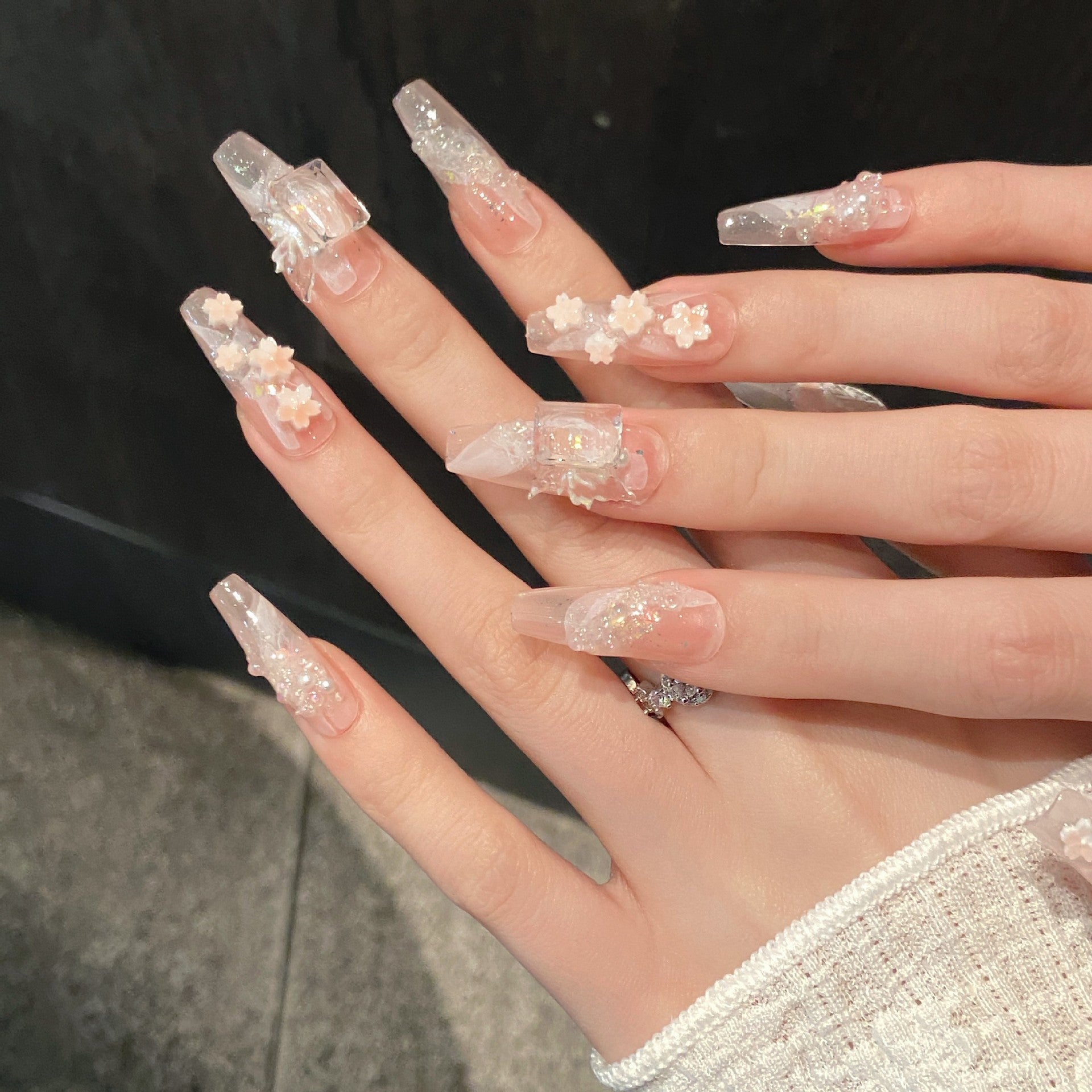 Set Of 10  Nail Extension - Pink