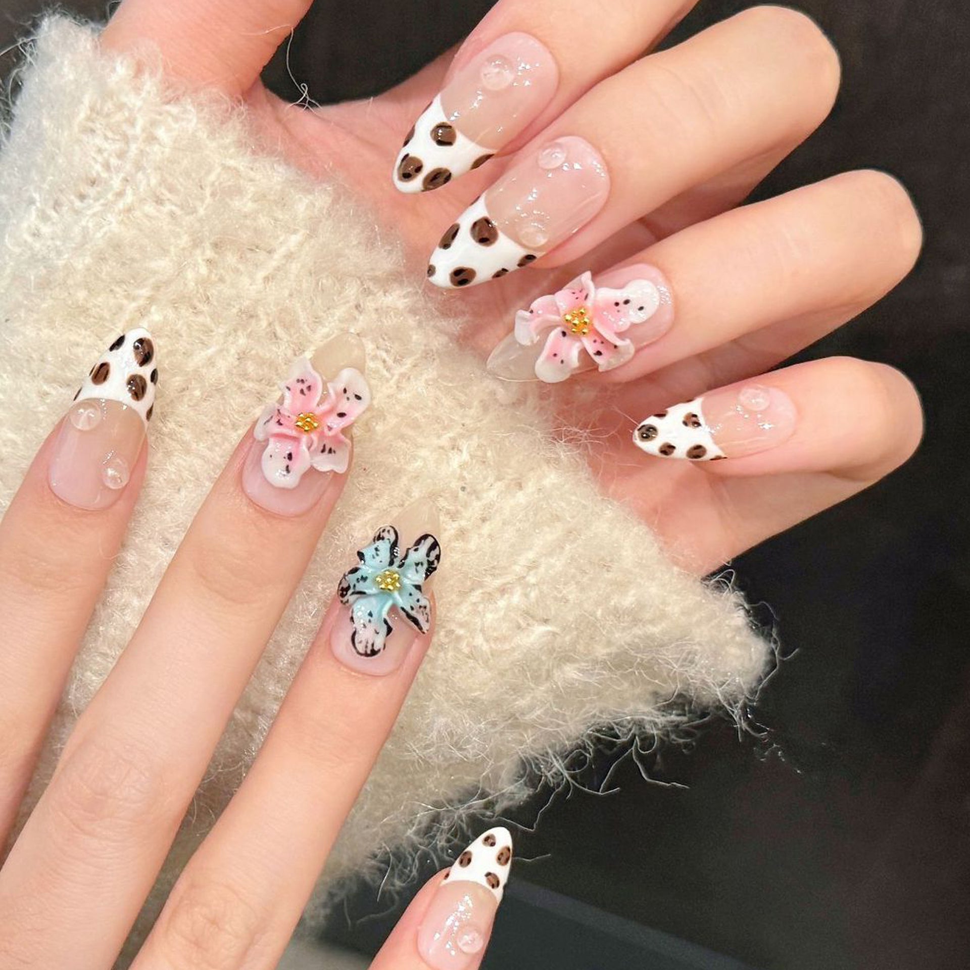 Set Of 10 Artificial Reusable Nail Extension