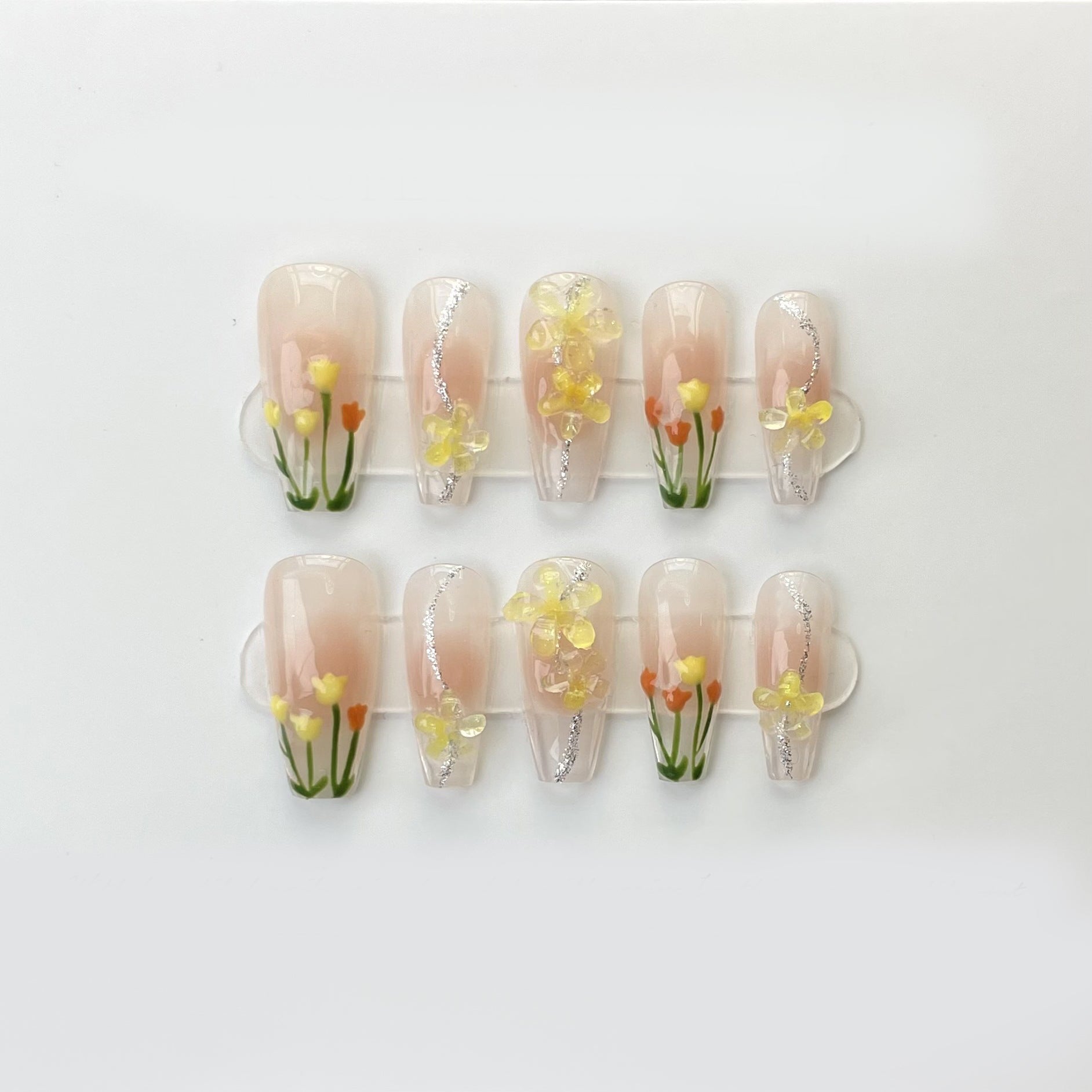 Set Of 10 Reusable Artificial Nail Extension