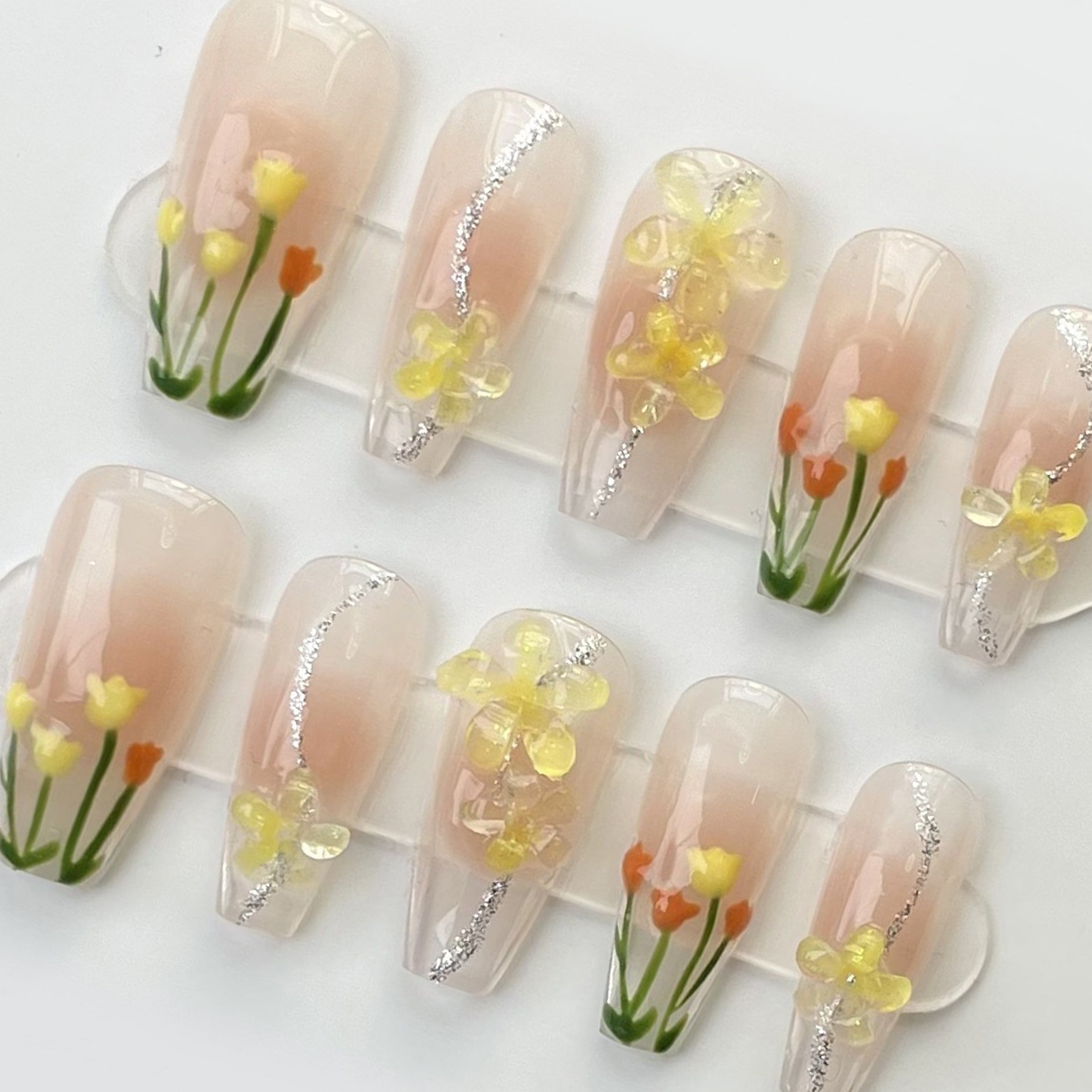 Set Of 10 Reusable Artificial Nail Extension