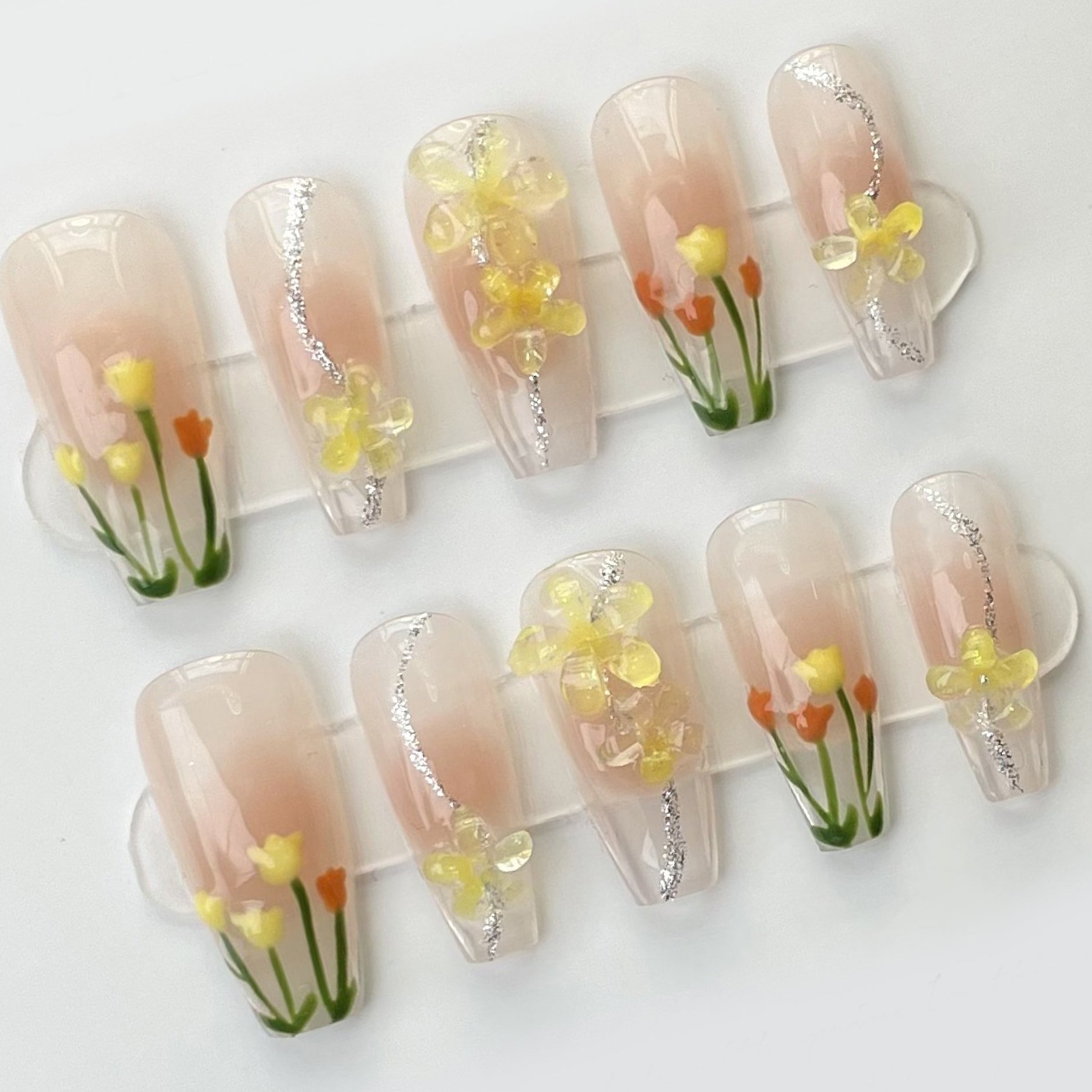 Set Of 10 Reusable Artificial Nail Extension