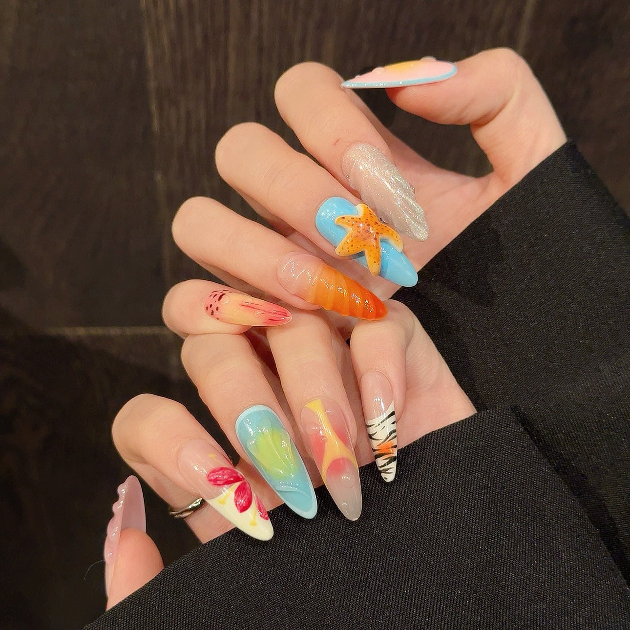 Set Of 10 Artificial Reusable Nails