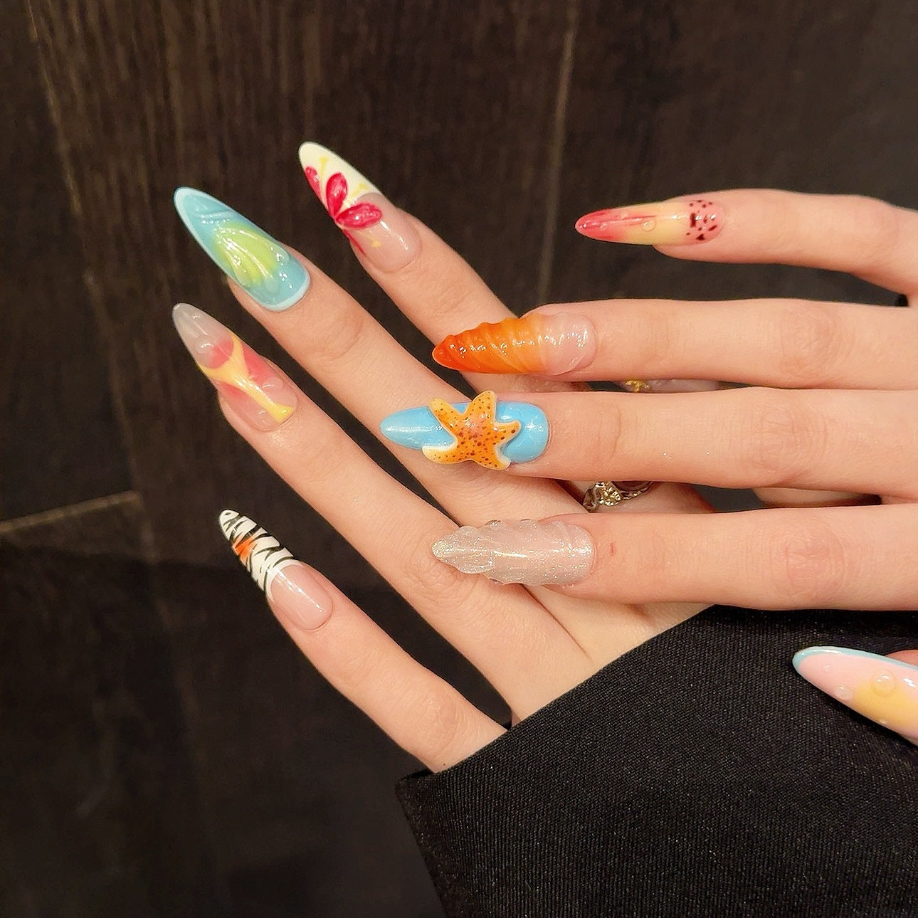 Set Of 10 Artificial Reusable Nails