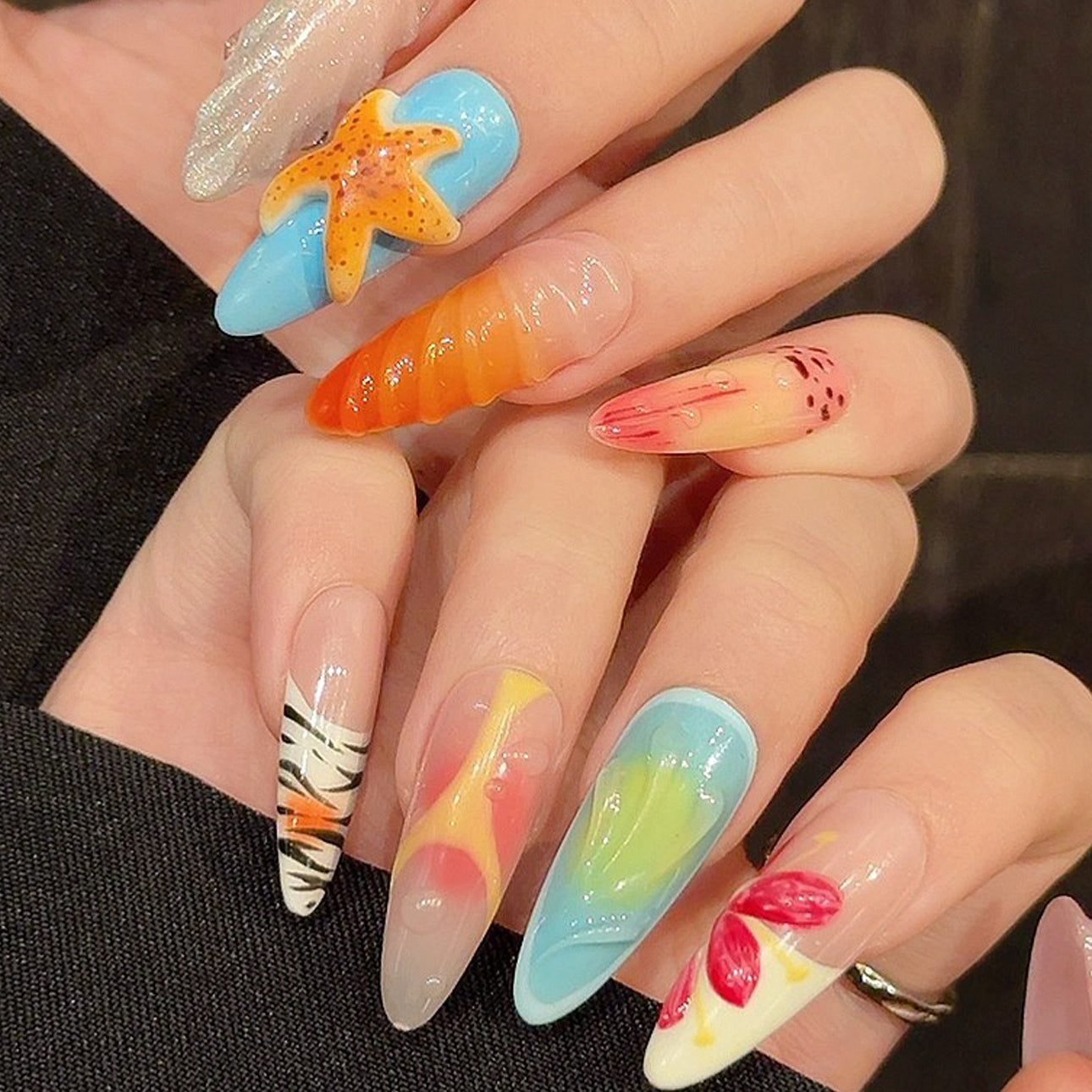 Set Of 10 Artificial Reusable Nails