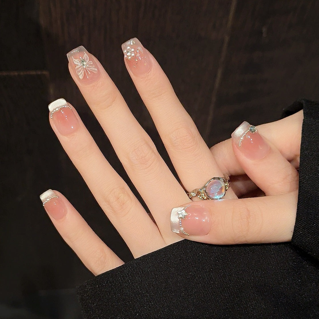 Set Of 10 Embellished Nail Extension