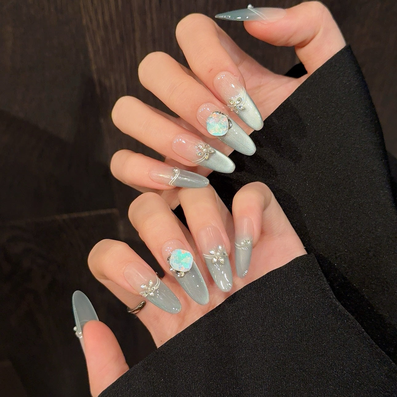 Set Of 10 Nail Extension - Blue