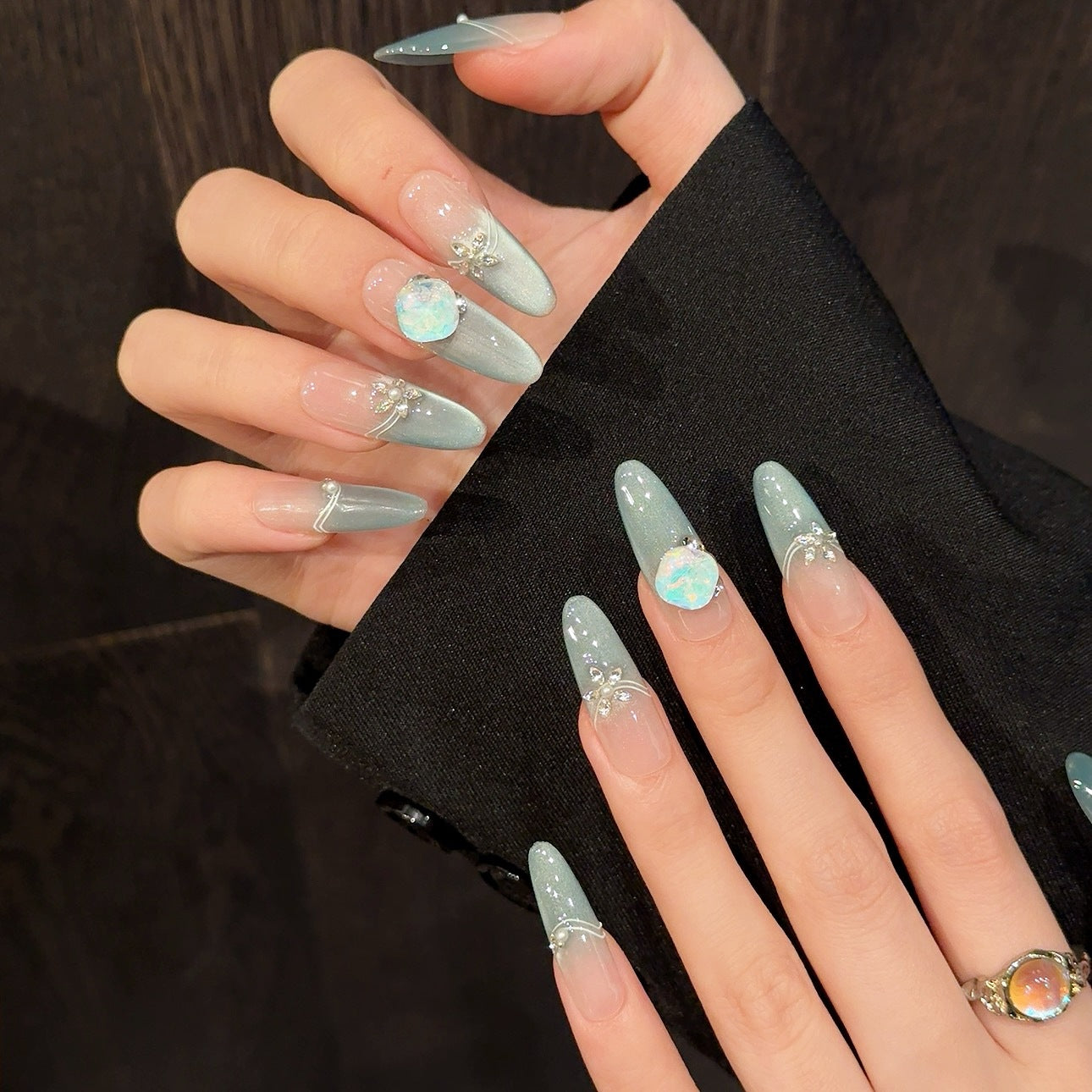 Set Of 10 Nail Extension - Blue