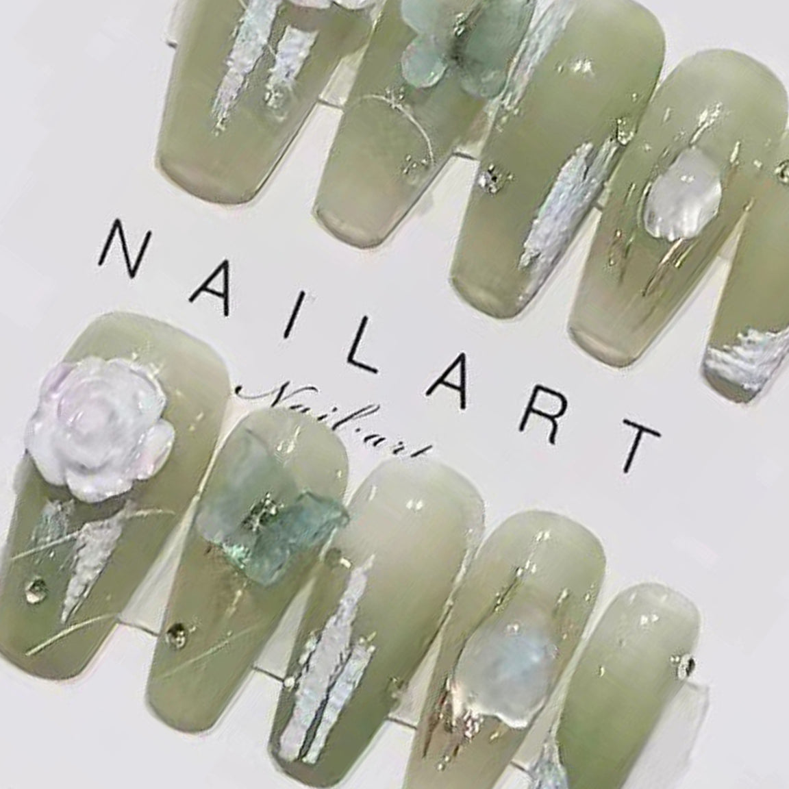 Set Of 10 Embellished Nail Extension