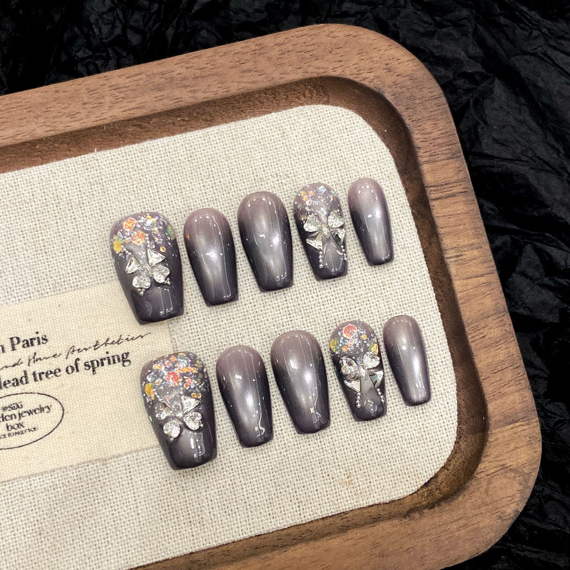 Set Of 10 Nail Extension - Black