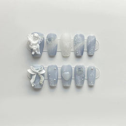 Set Of 10 Artificial Reusable Nail Extension