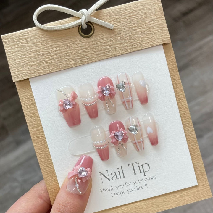 Set Of 10 Artificial Reusable Nails
