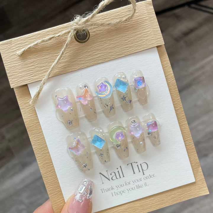 Set Of 10 Artificial Reusable Nails