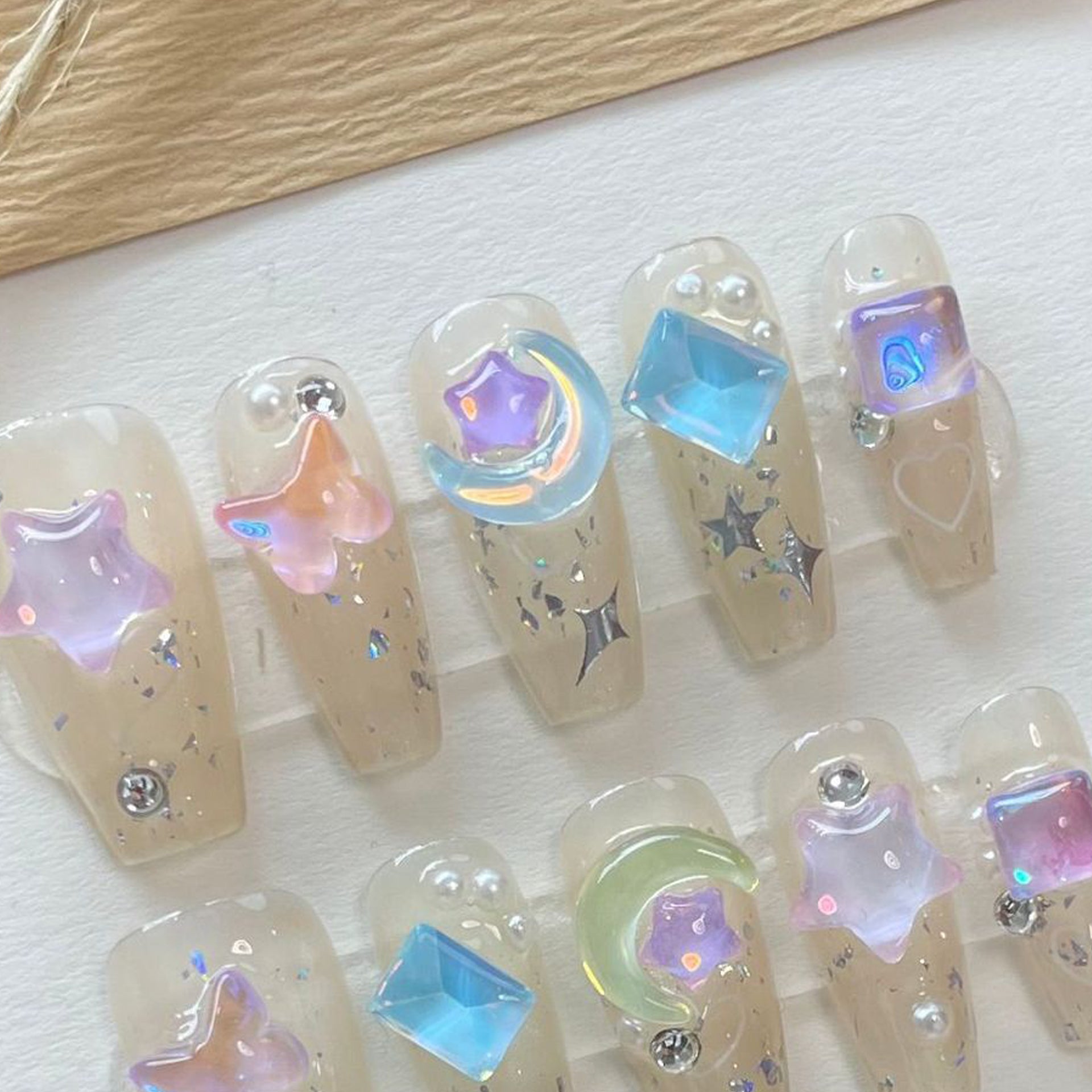 Set Of 10 Artificial Reusable Nails