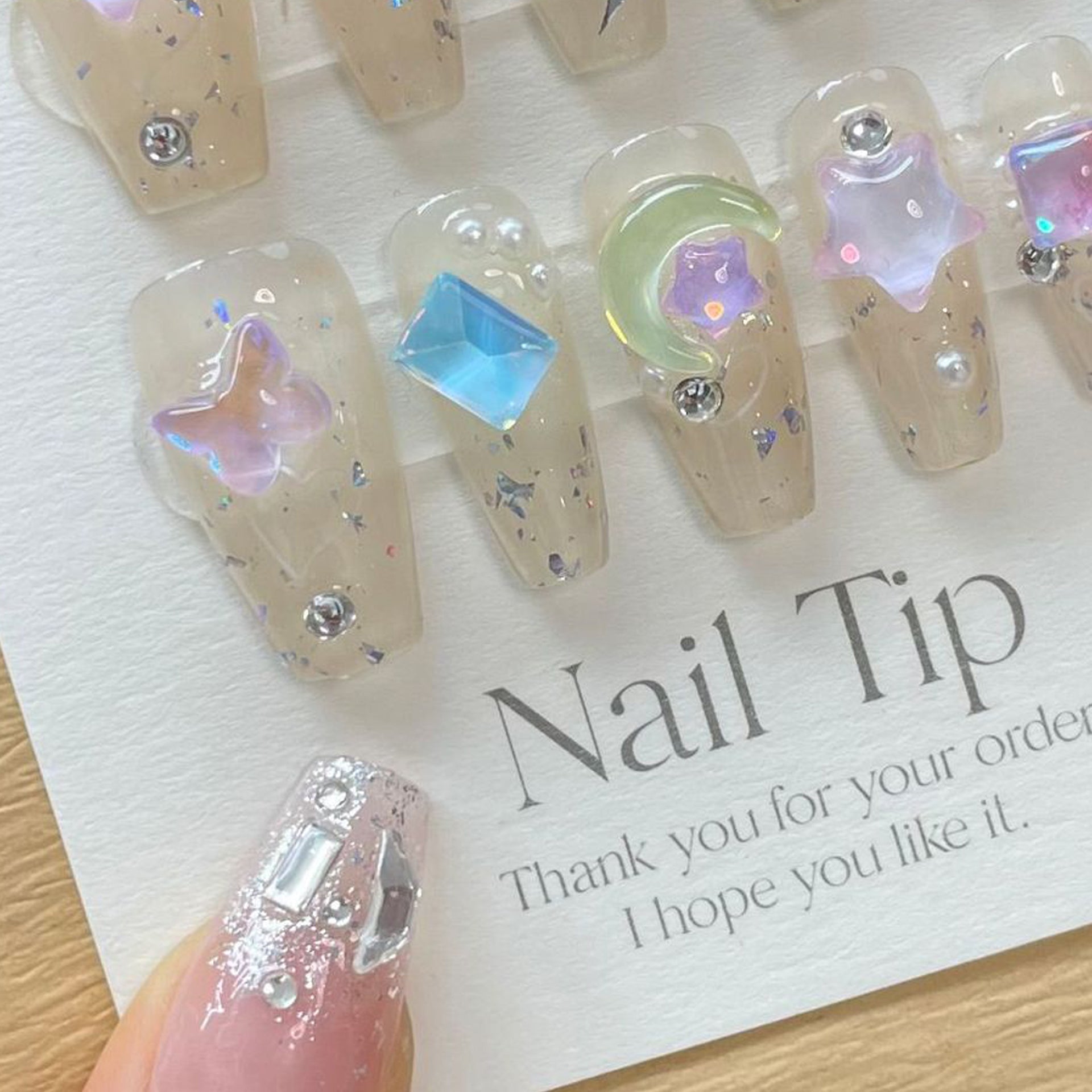 Set Of 10 Artificial Reusable Nails