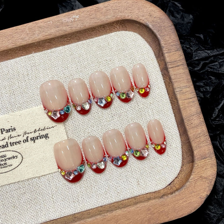 Set Of 10 Nail Extension - Pink
