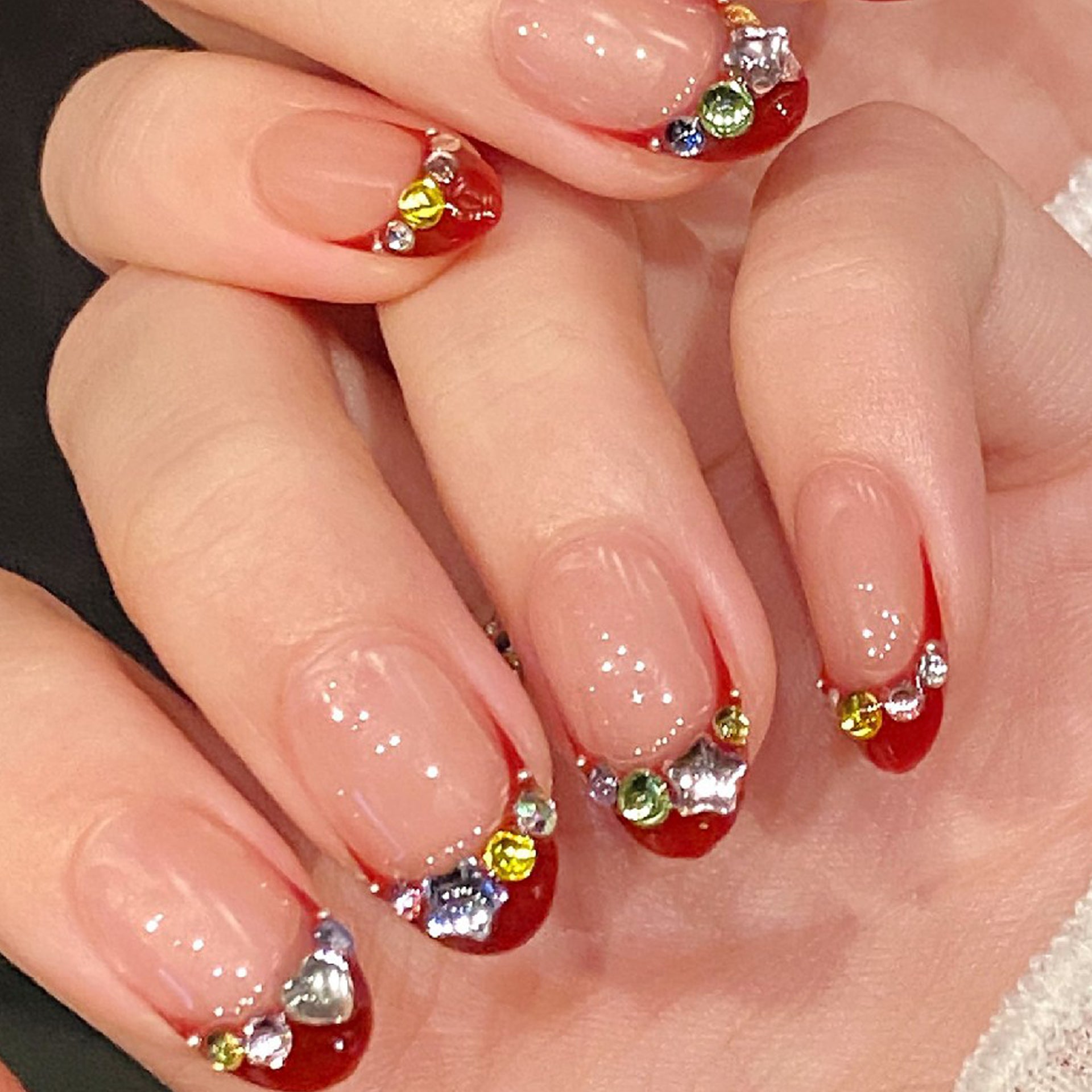 Set Of 10 Nail Extension - Pink