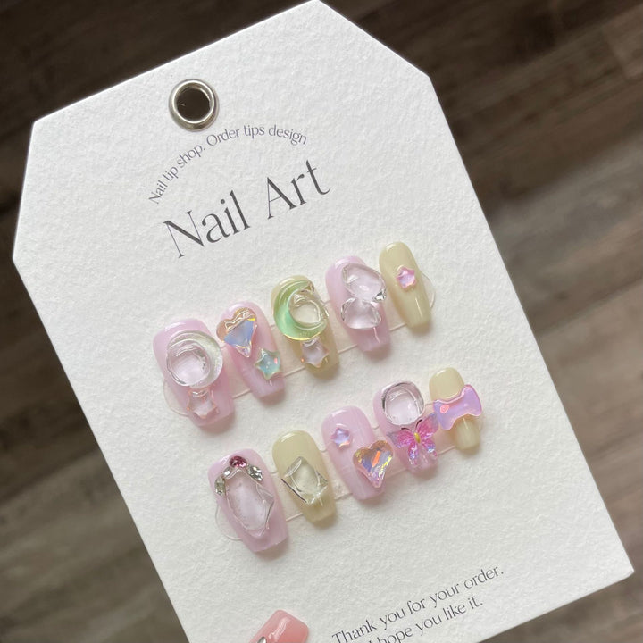 Set Of 10 Artificial Reusable Nails