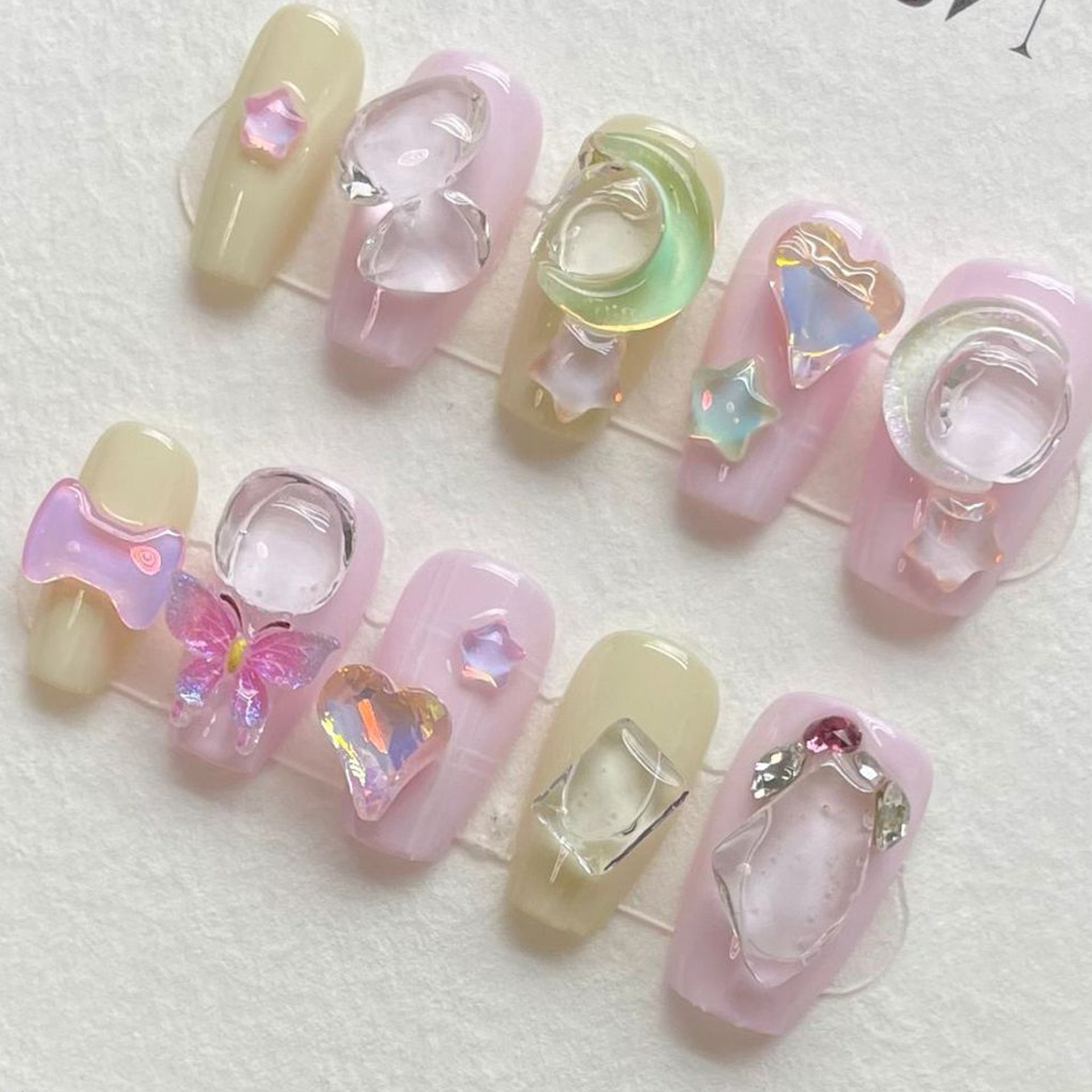 Set Of 10 Artificial Reusable Nails
