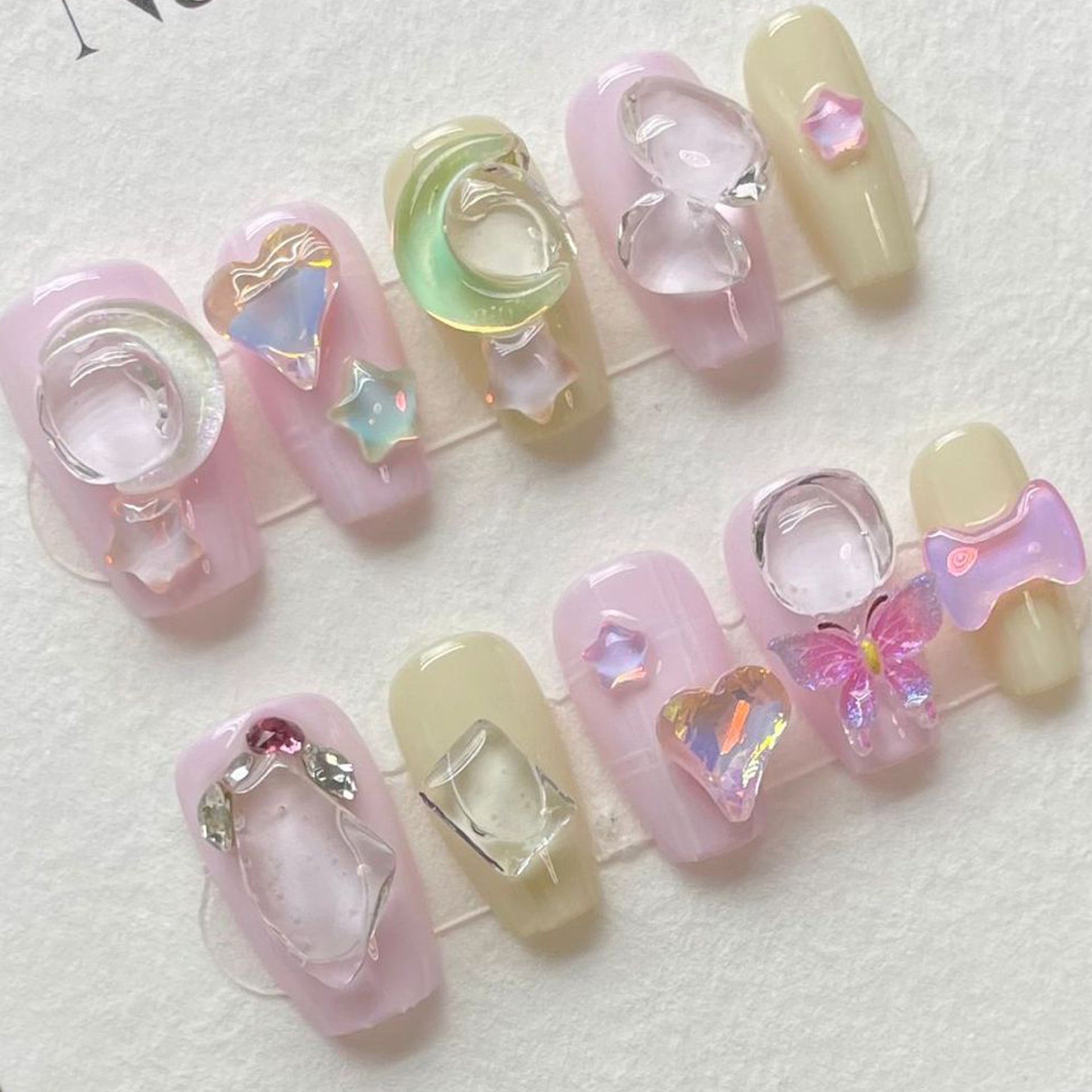 Set Of 10 Artificial Reusable Nails
