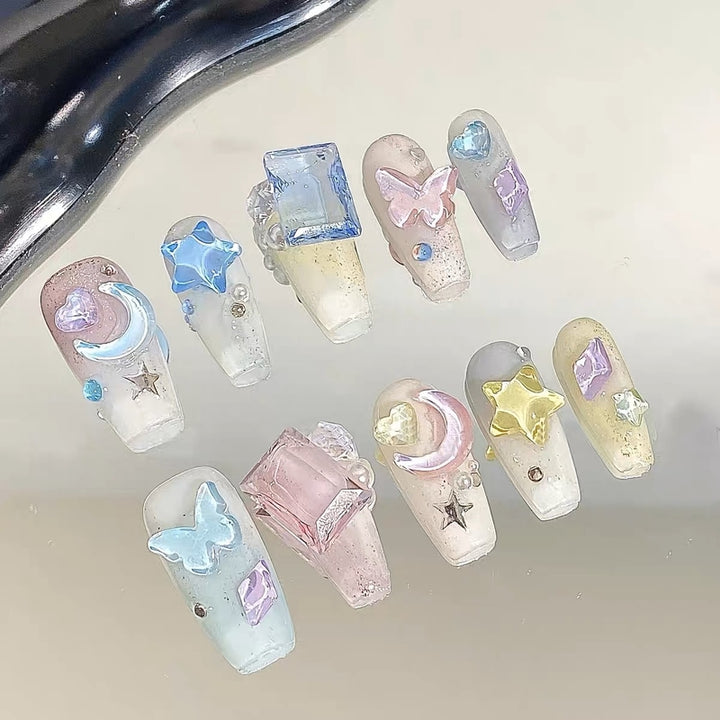 Set Of 10 Reusable Artificial Nail Extension