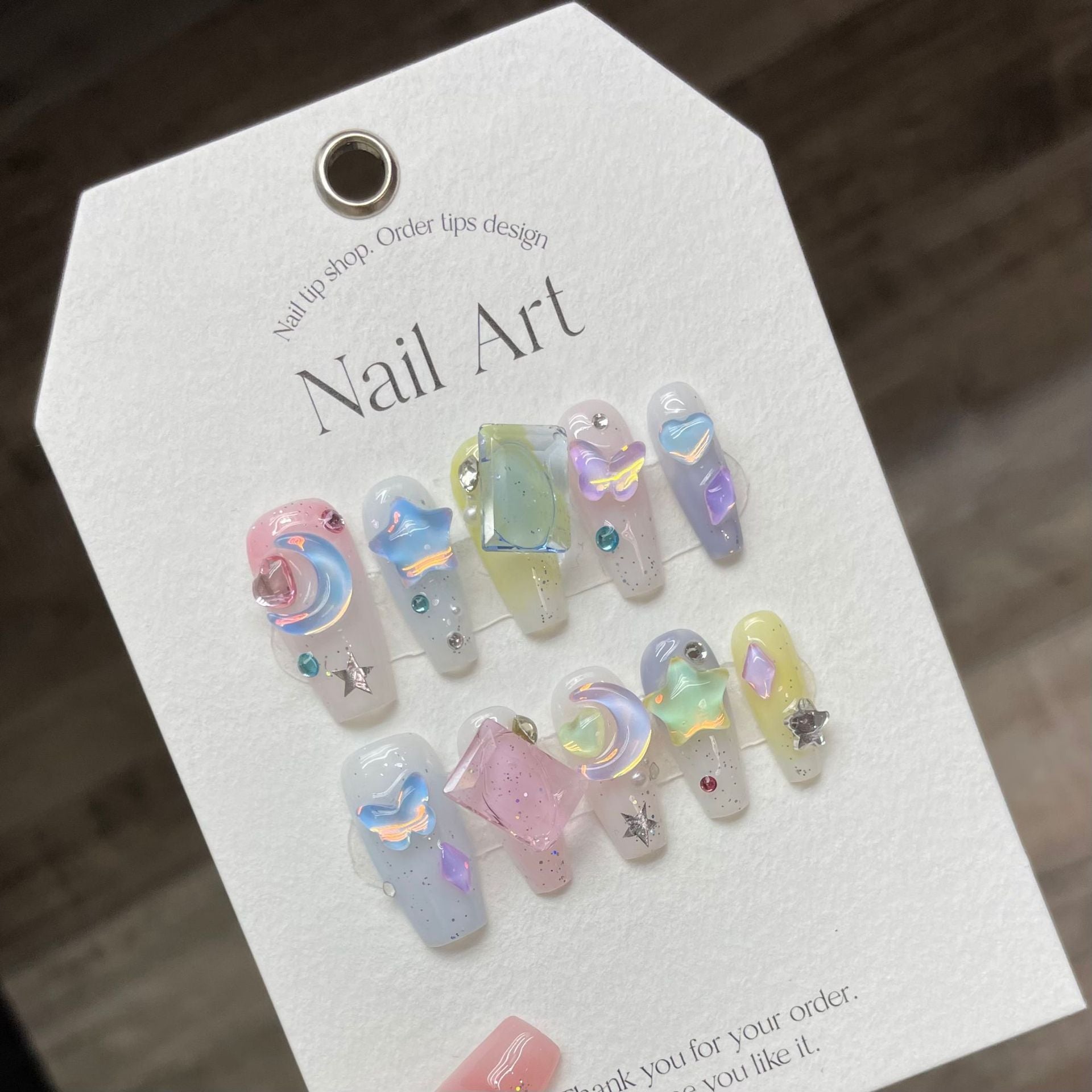 Set Of 10 Reusable Artificial Nail Extension