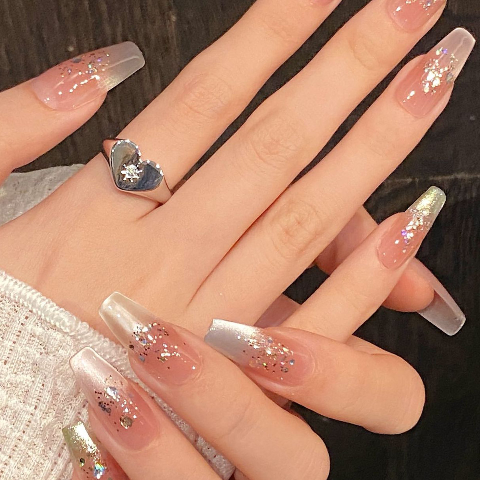 Set Of 10 Nail Extension - Pink