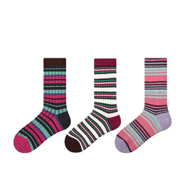 Women Pack Of 5 Patterned Cotton Calf Length Socks