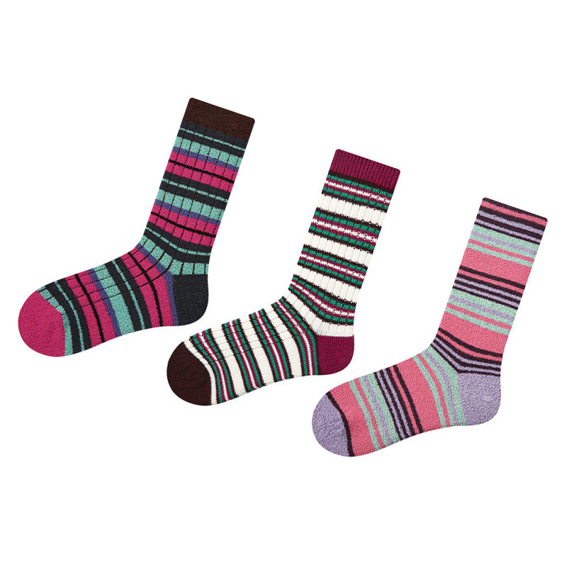 Women Pack Of 5 Patterned Cotton Calf Length Socks