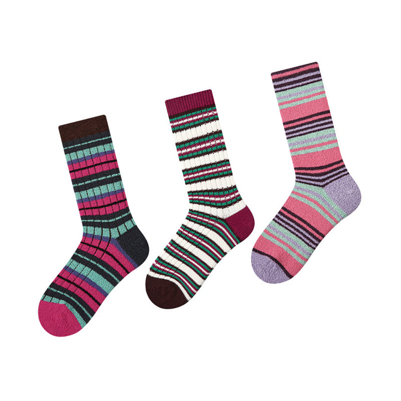 Women Pack Of 5 Patterned Cotton Calf Length Socks
