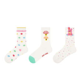 Women Pack Of 3 Patterned Cotton Ankle Length Socks