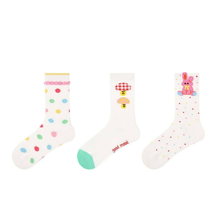 Women Pack Of 3 Patterned Cotton Ankle Length Socks